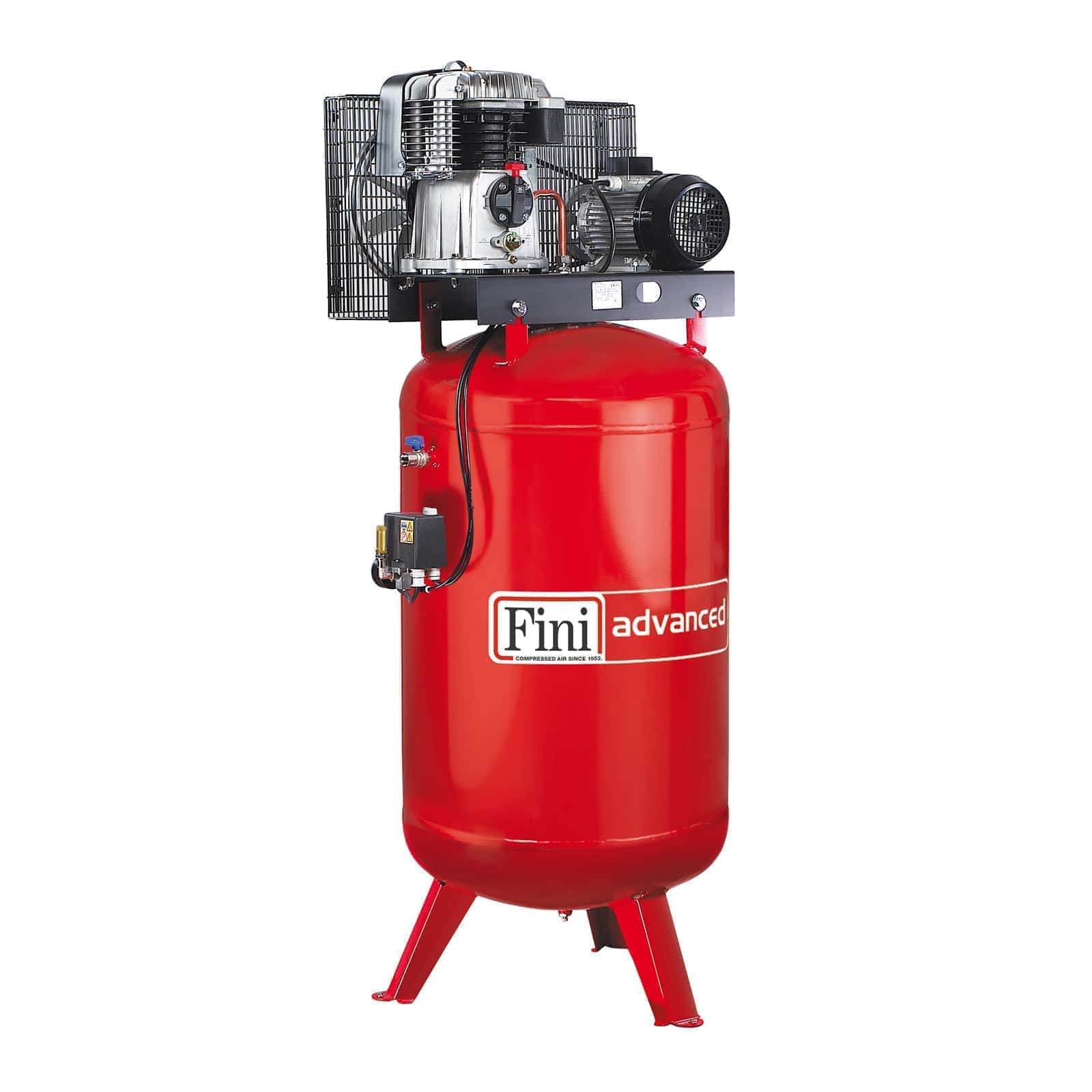 BK119-270V-7,5 Vertical belt driven two-stage compressor, the same air reserve in half the space.