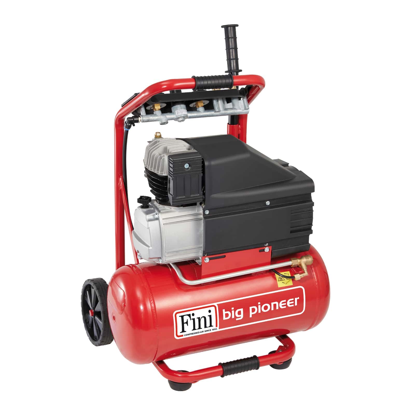 Big Pioneer MK312M Lubricated coaxial compressor, versatile and easy to use and transport.