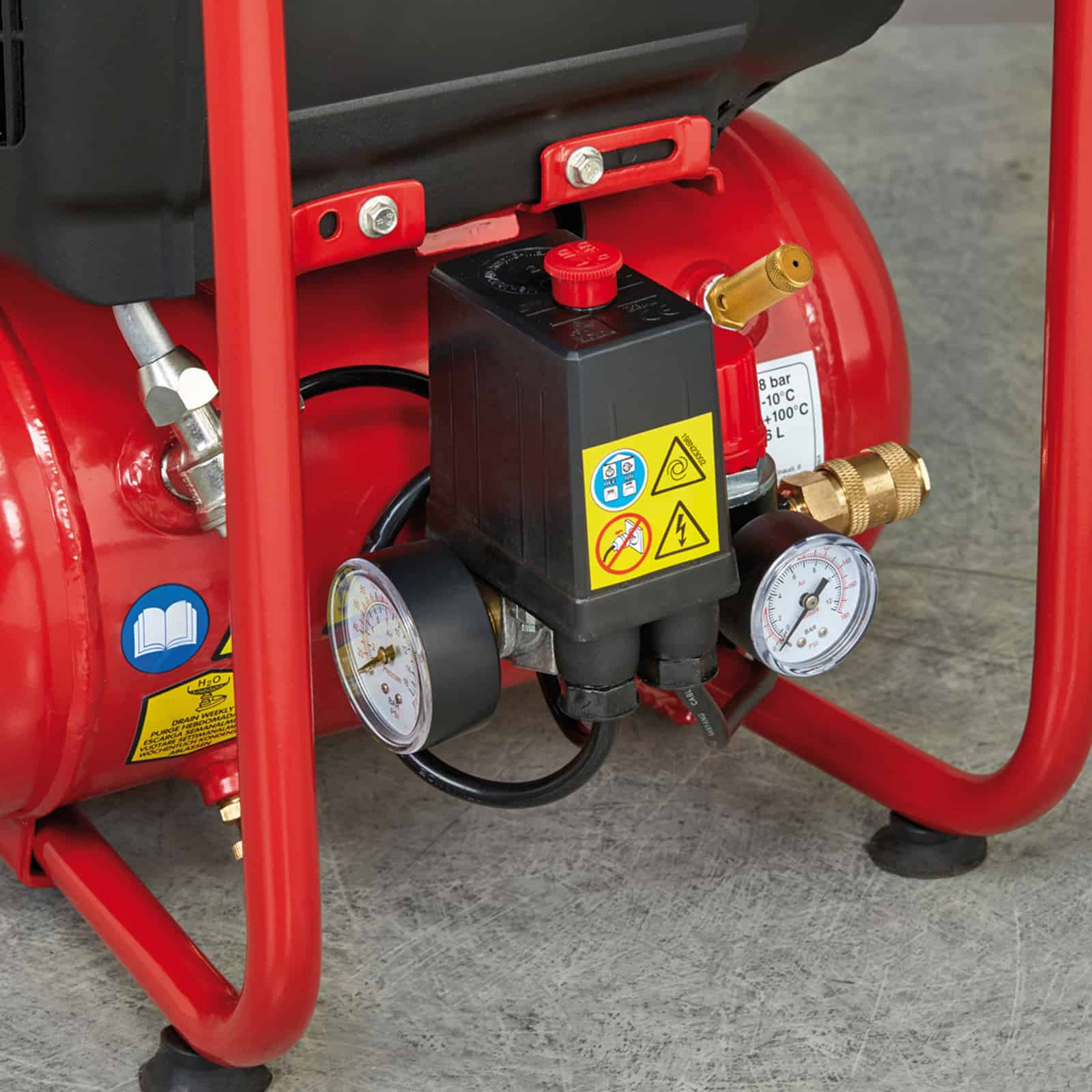 Ciao 6/1850 Compressore coassiale oilless, versatile e semplice da utilizzare e trasportare. dettaglio