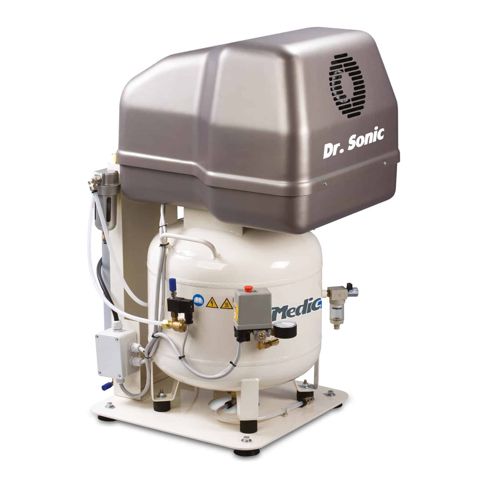 Dr.Sonic 320-50V-ES-3M Compressore oilless MedicAir, studiato e progettato per dentisti e laboratori.