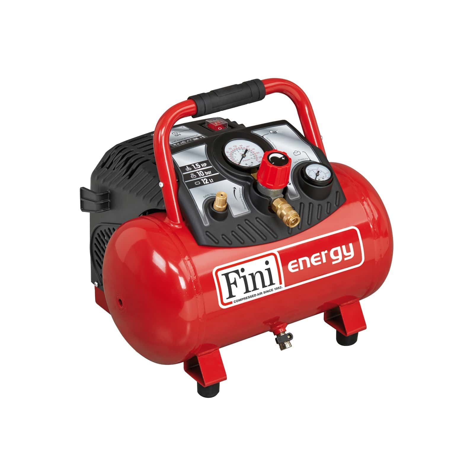 Energy 12 Oilless coaxial compressor, versatile and easy to use and transport.