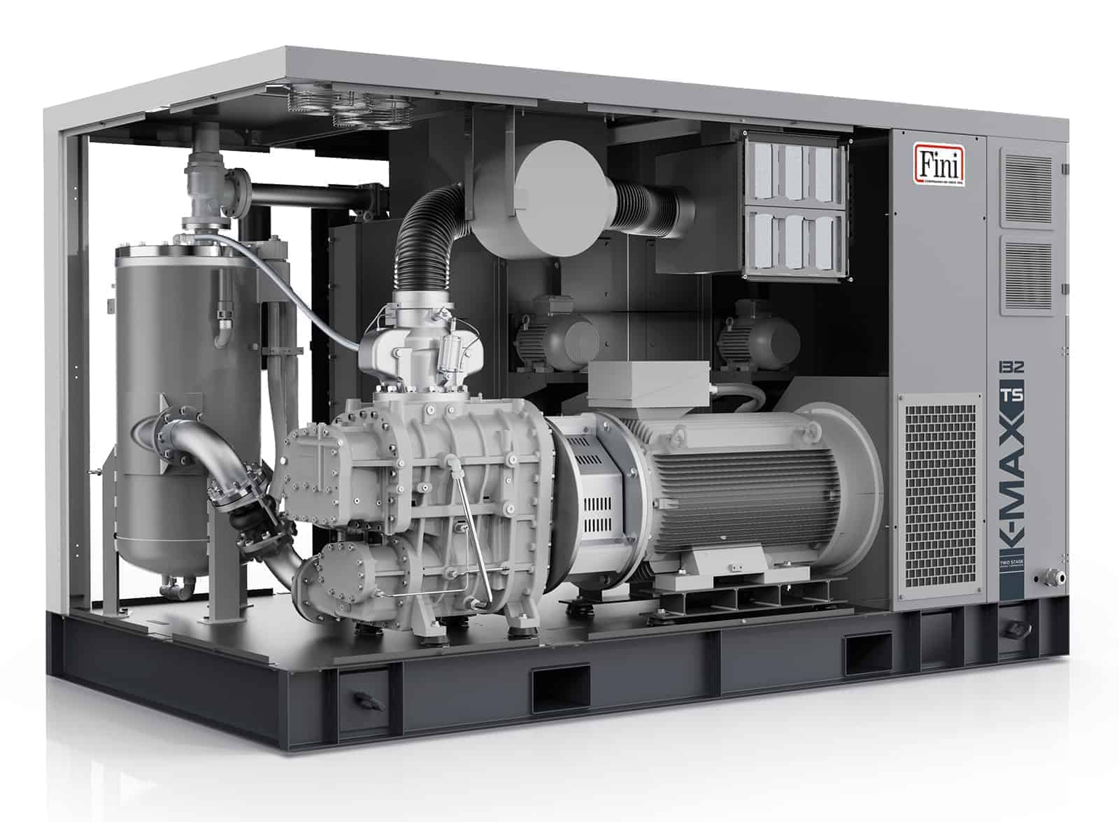 K-MAX TS 132-07 VS Highly efficient, two-stage screw compressor, with direct drive transmission and inverter. dettaglio