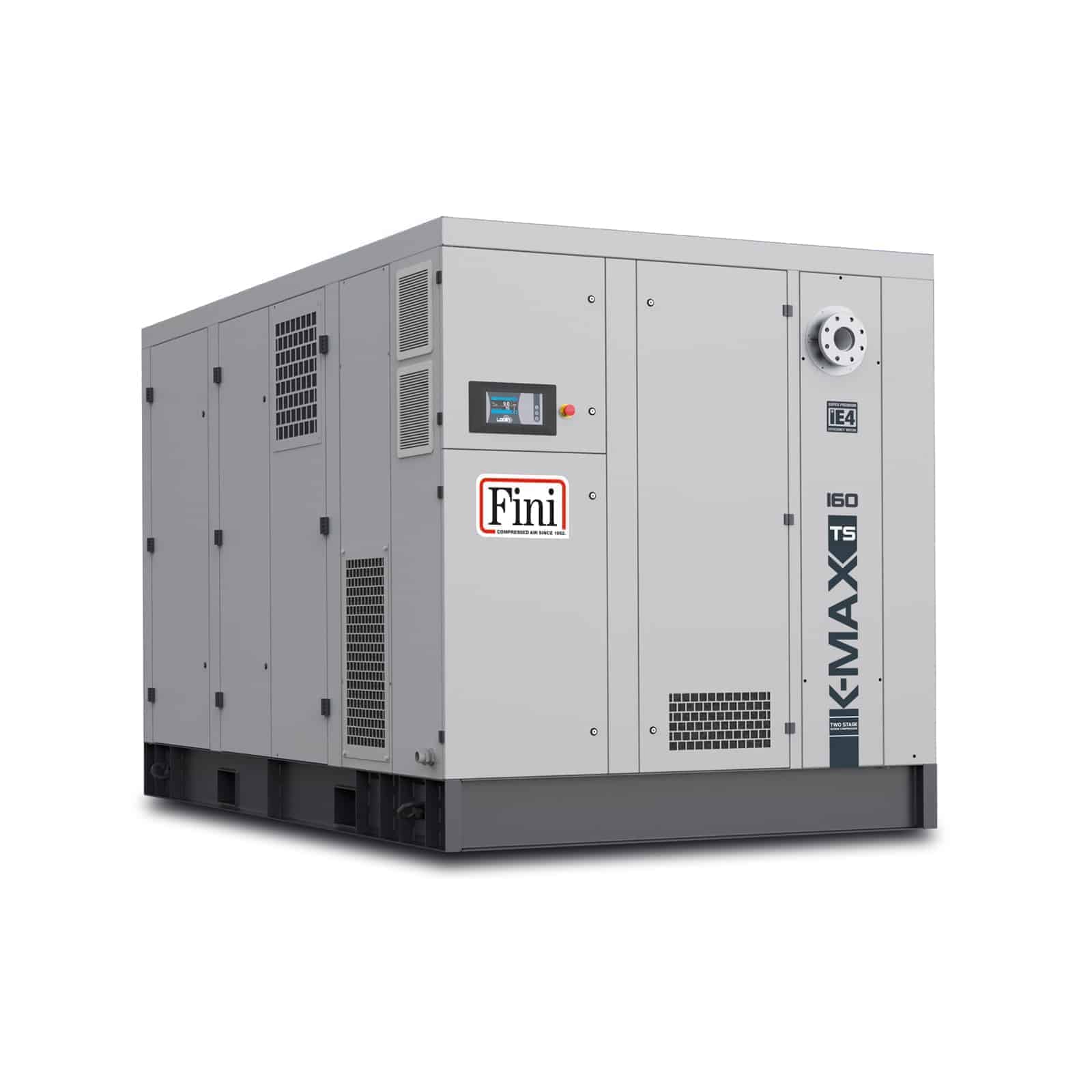 K-MAX TS 160-10 VS Compressore a vite bistadio ad alta efficienza, con trasmissione diretta e con inverter.