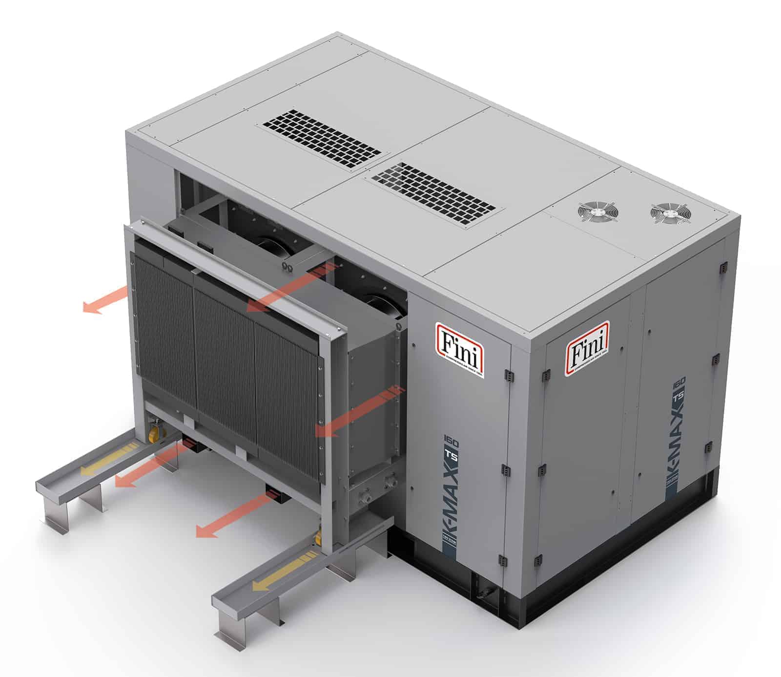 K-MAX TS 160-10 VS Compressore a vite bistadio ad alta efficienza, con trasmissione diretta e con inverter. dettaglio