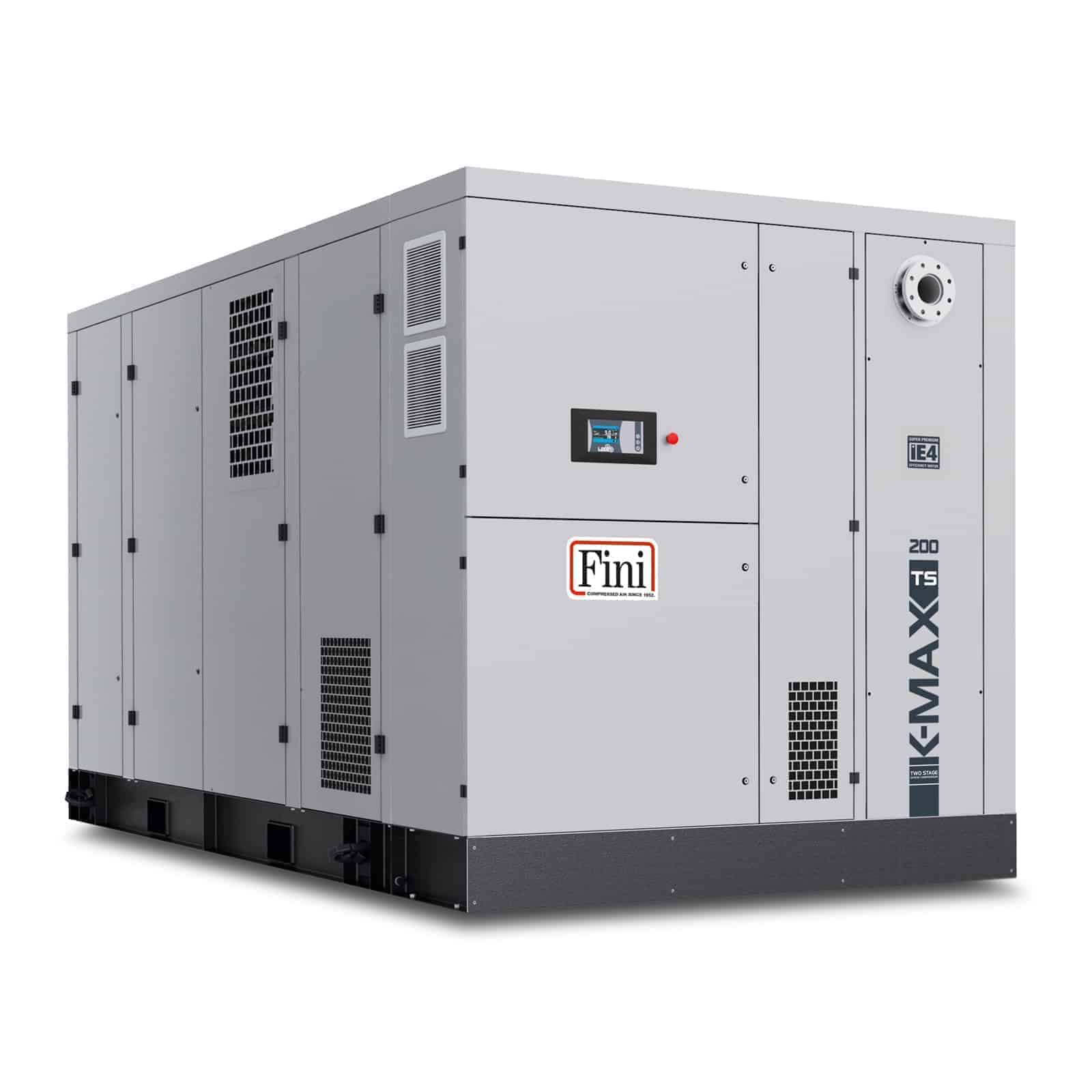 K-MAX TS 200-10 VS Compressore a vite bistadio ad alta efficienza, con trasmissione diretta e con inverter.