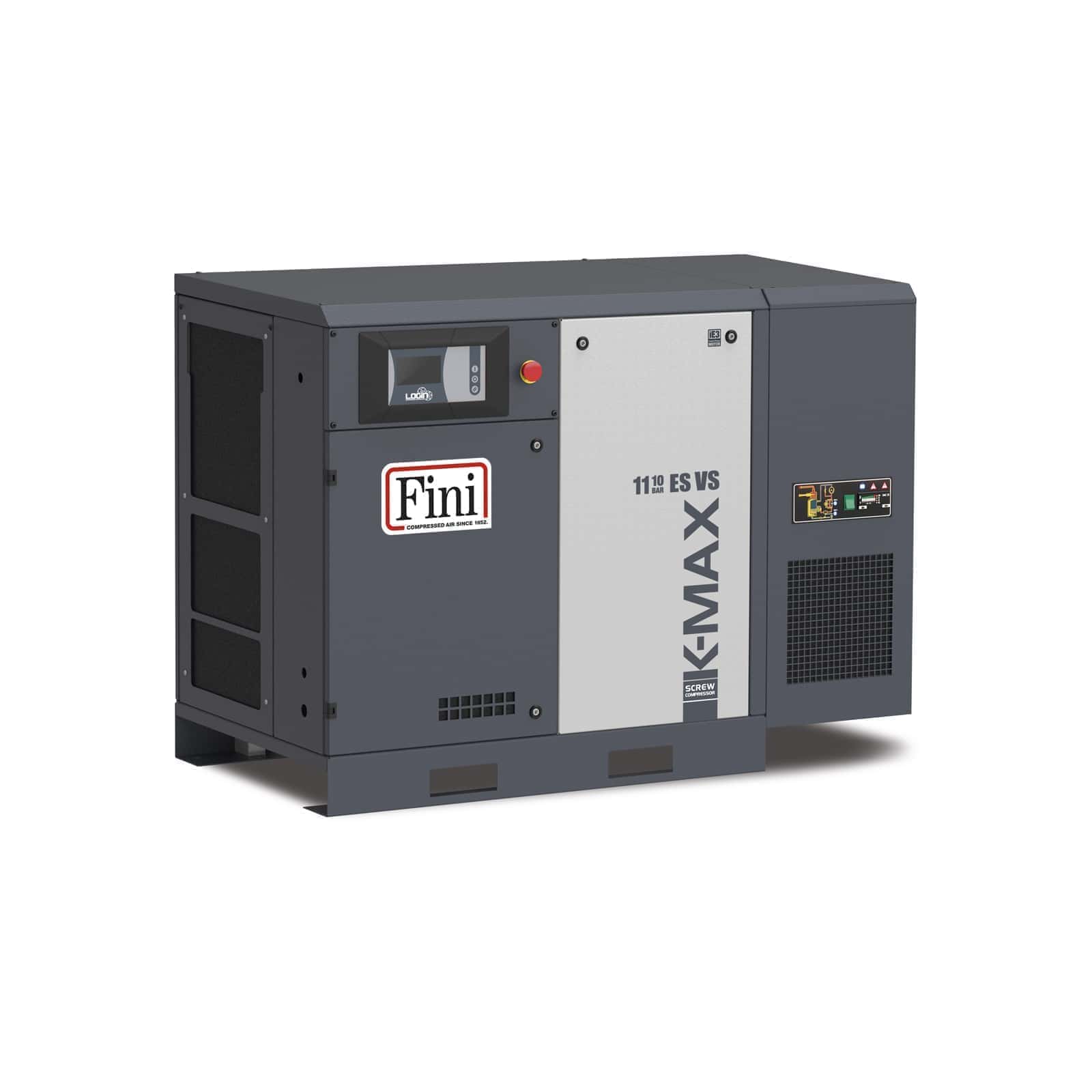 K-MAX 11-13 ES VS Screw compressor with direct drive transmission, complete with dryer.
