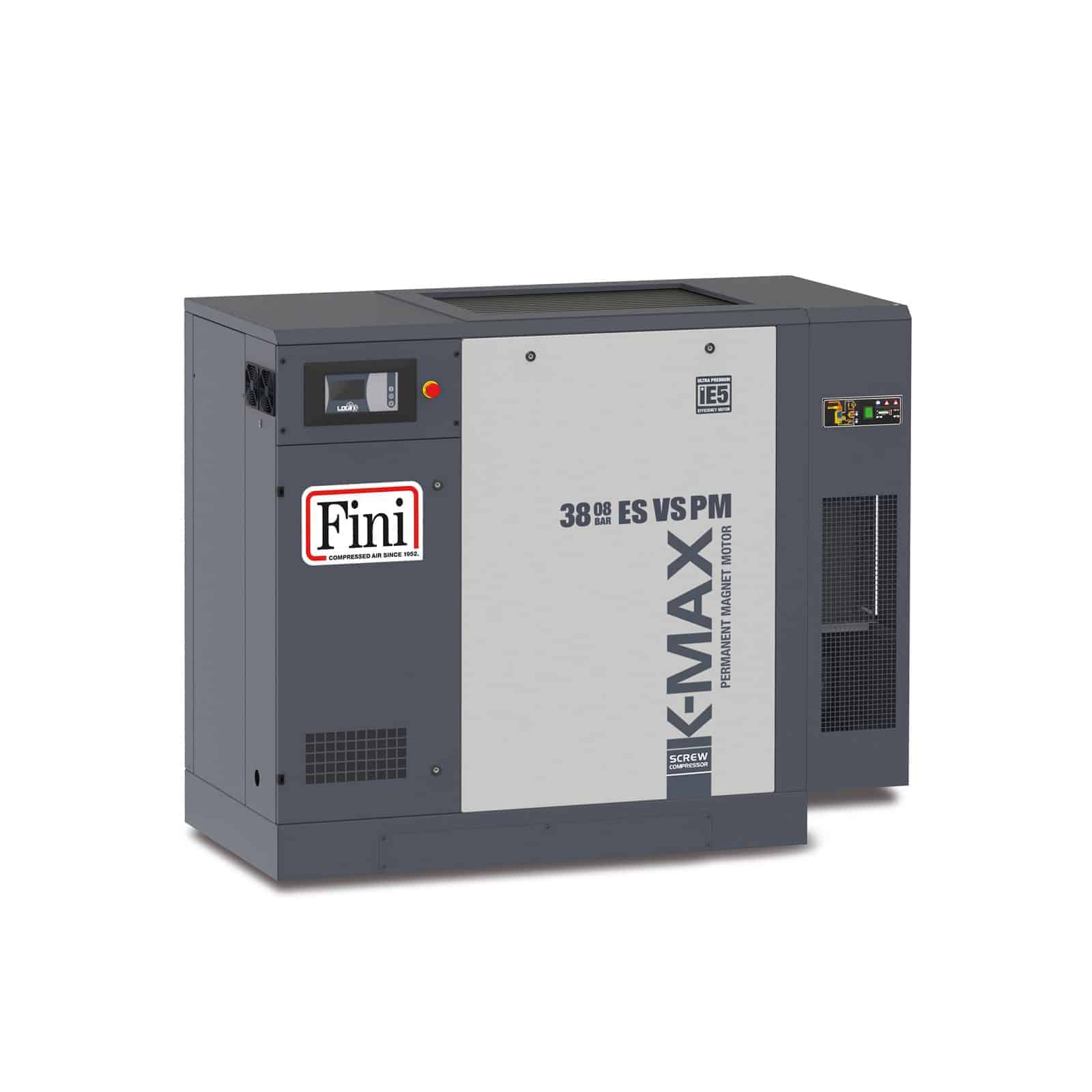 K-MAX 38-08 ES VS PM Compressore a vite con trasmissione diretta e motore a magneti permanenti con inverter.