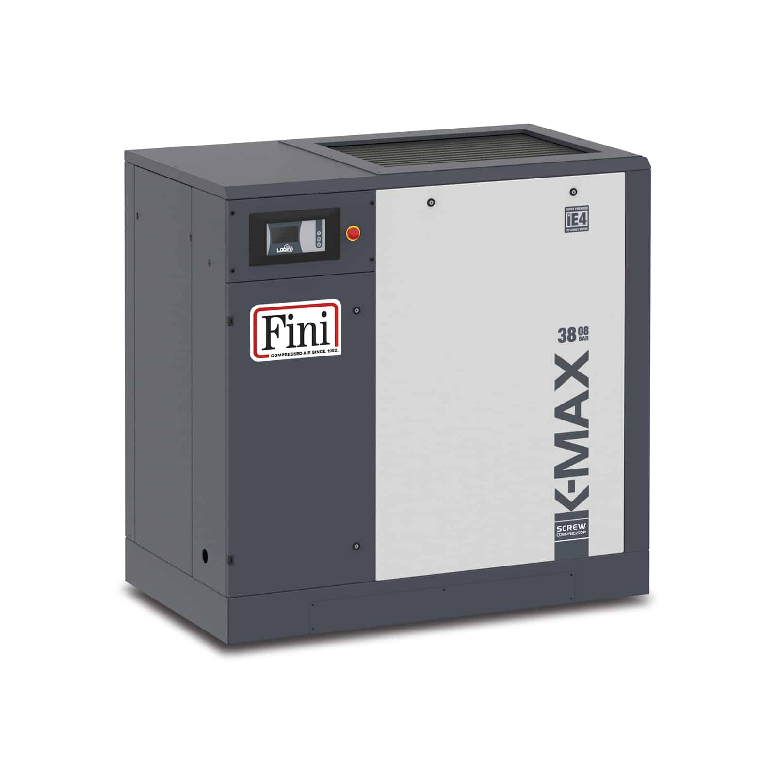 K-MAX 38-08 Highly efficient screw compressor, with direct drive transmission.