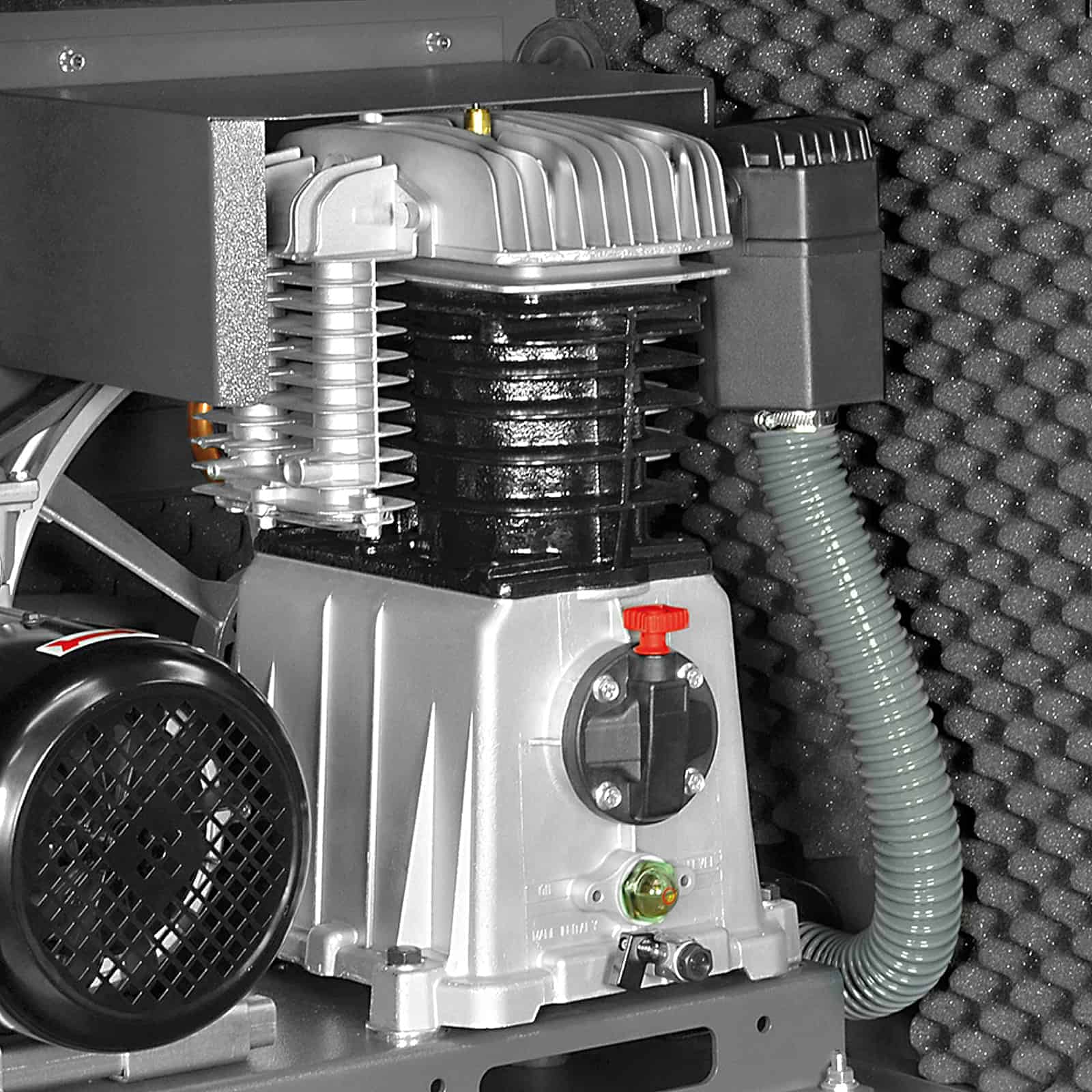 Pulsar Evo MK102-100-2T Professional silenced single-stage belt driven compressor, complete with tank. altre applicazioni