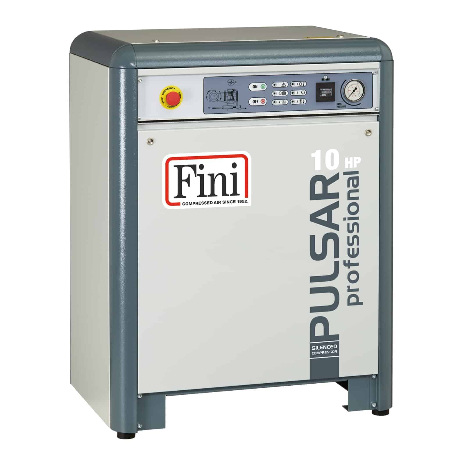 Pulsar K50 T10 SD Compressore silenziato professionale a cinghia bistadio, compatto e robusto.