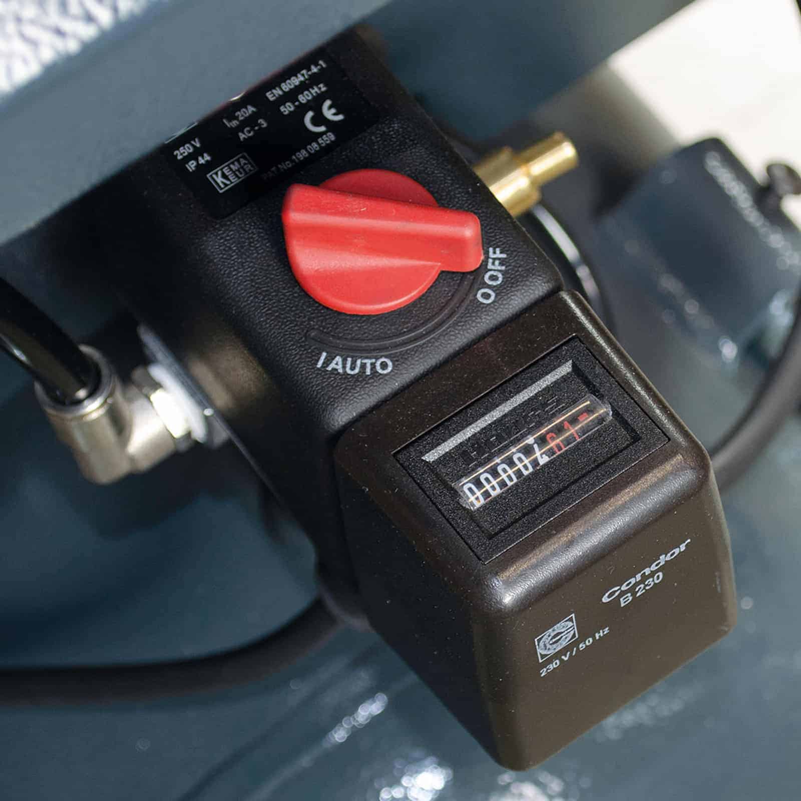 Pulsar Mini MK103-100-2M Professional silenced single-stage belt driven compressor, complete with tank. dettaglio