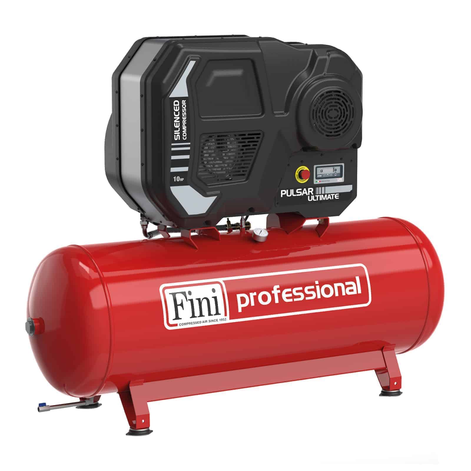 PULSAR ULTIMATE K50-500-10 SD Compressore silenziato professionale a cinghia bistadio con nuovo design innovativo.