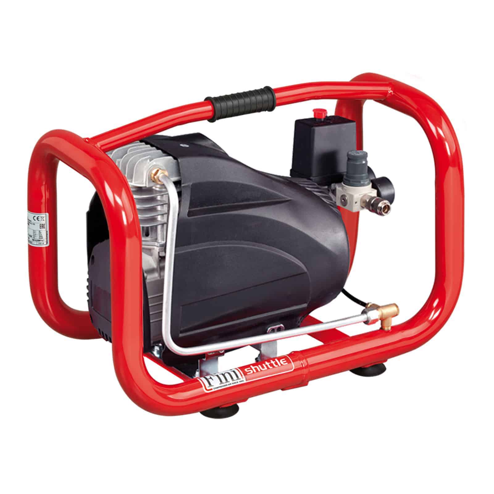 Shuttle 2500 Lubricated coaxial compressor, ideal for transport and used wherever needed.