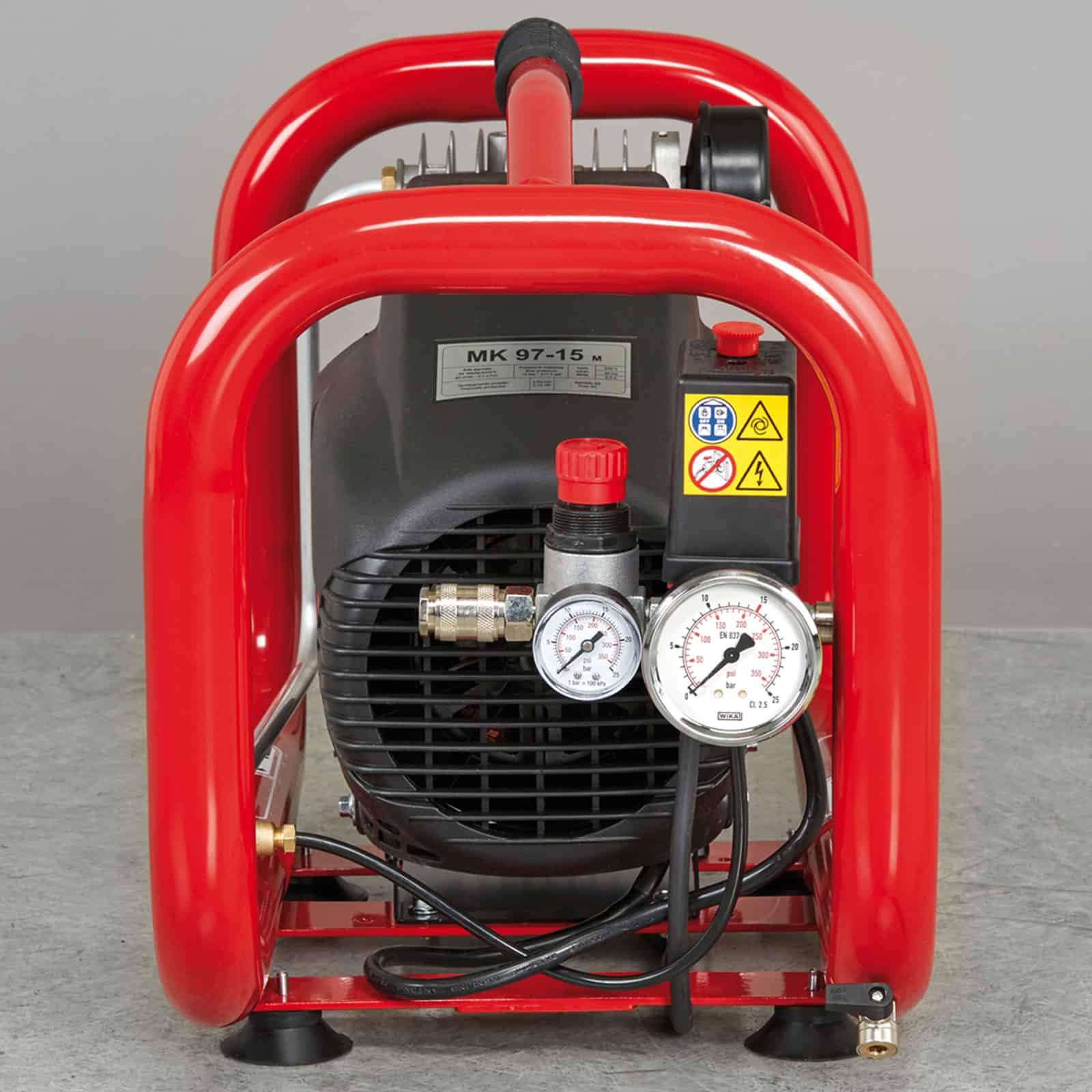 Shuttle 97/15 Lubricated coaxial compressor, ideal for transport and used wherever needed. dettaglio