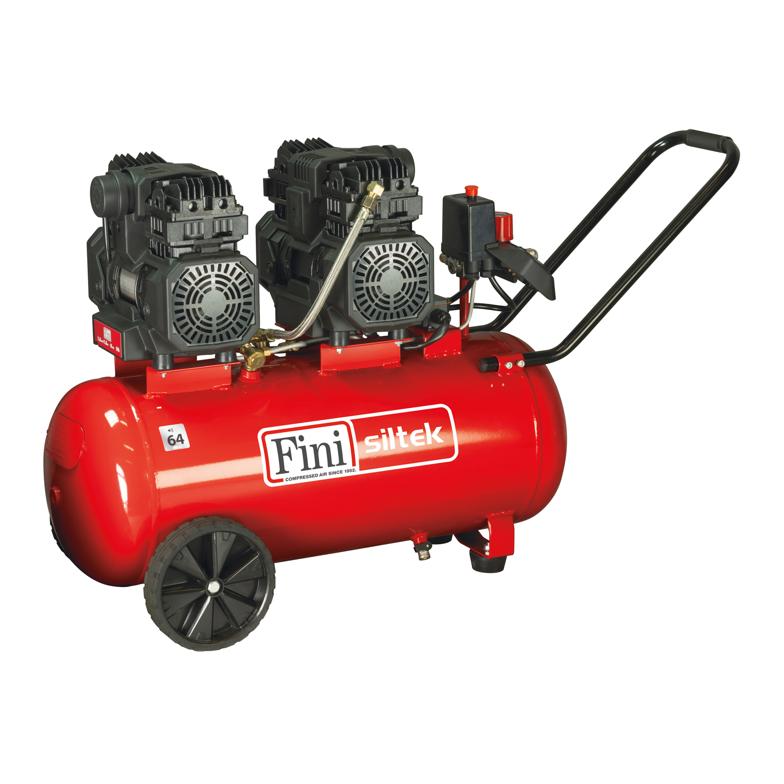 Siltek tb 50d/3 hp Quiet oilless compressor, suitable for demanding hobbyists and professionals.