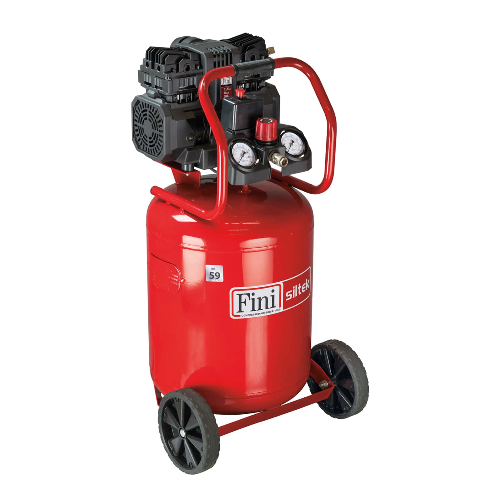 Siltek tb 50v/1,5 hp Compressore oilless silenzioso, adatto per hobbisti esigenti e professionisti.