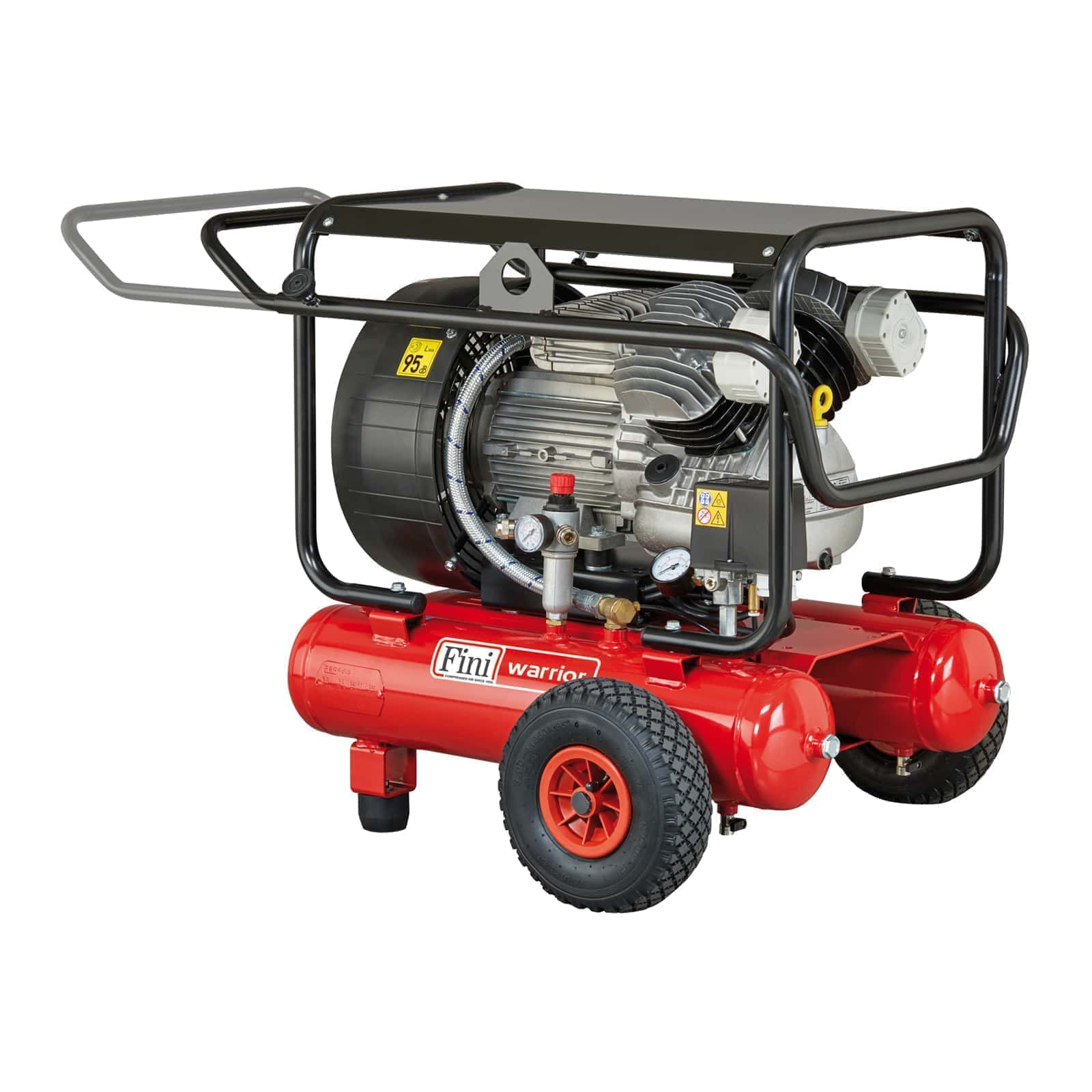 Warrior 592M Buildair Lubricated coaxial compressor with a silent and reliable 4-pole V-pumping unit, ideal for construction.